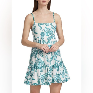 ALICE + OLIVIA KHIRA EMBROIDERED COTTON‎ DRESS